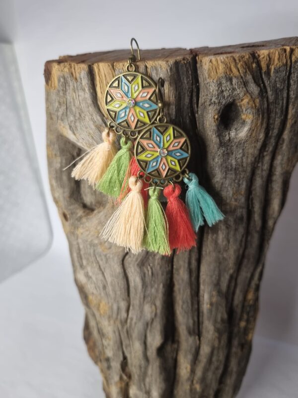 colorful boho style earrings