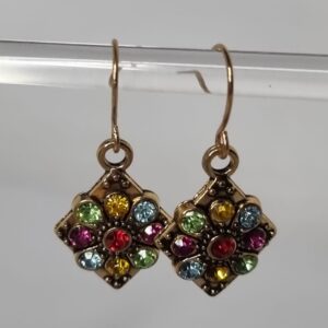 small diamond-shaped dangle earrings