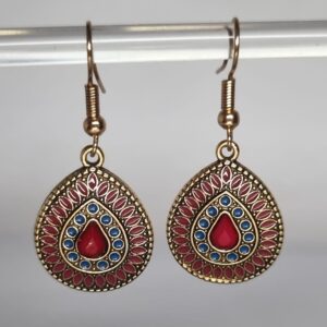 teardrop boho-style dangle earrings