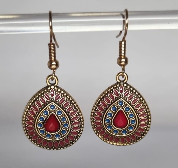 teardrop boho-style dangle earrings