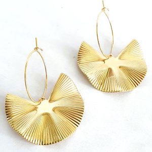 Fan Out in Style with Our Textured Gold Dangles!